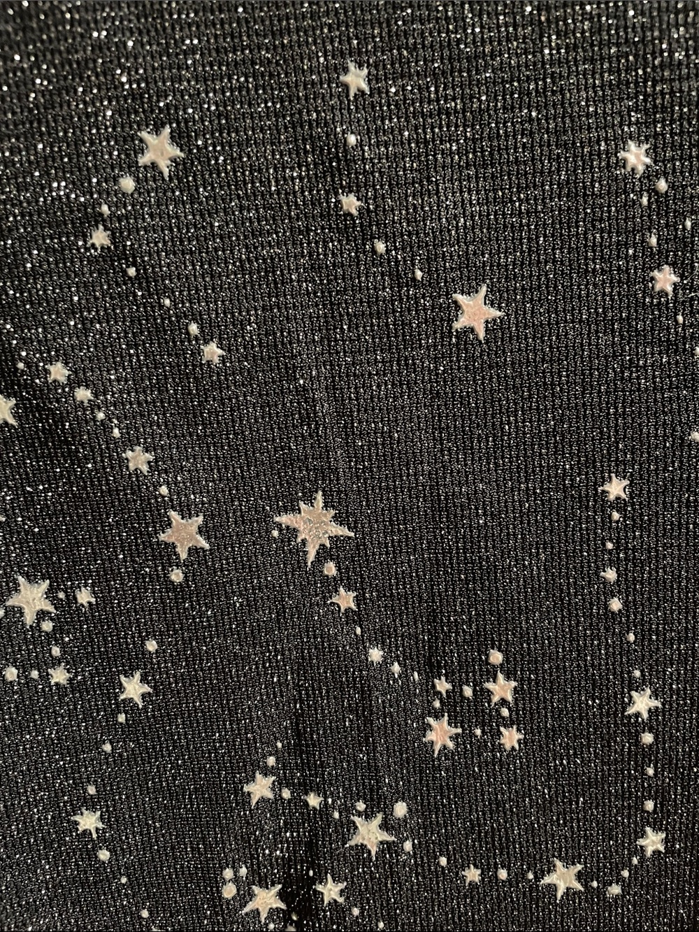 Sheer Black Star-Print Long Sleeve Top - Picture 3 of 4